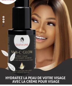 Méli-C GLOW crème de visage éclaircissante , glutathion , kojique et acide glycolique