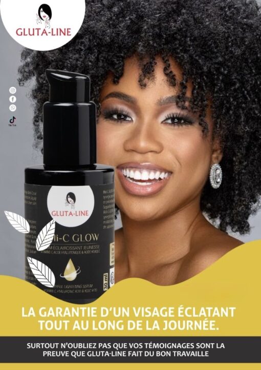 Méli-C GLOW sérum, éclaircissaant au glutathion, acide kojique et acide hyaluronique