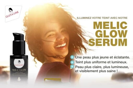Méli-C GLOW sérum, éclaircissaant au glutathion, acide kojique et acide hyaluronique – Image 3