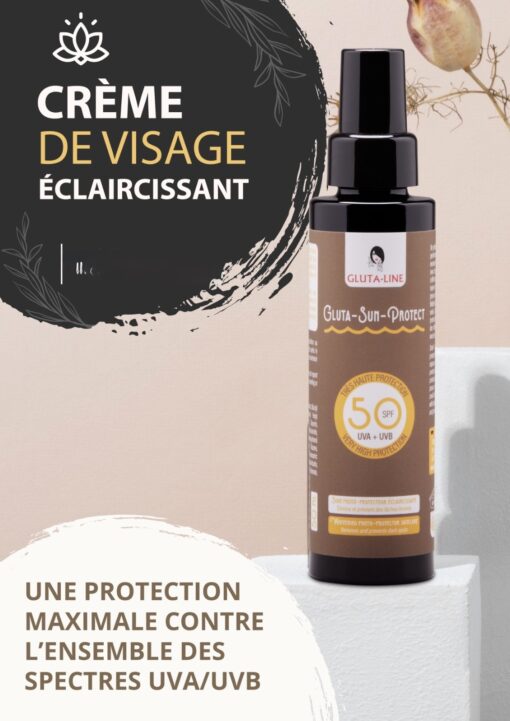 Gluta Sun Protect : crème de visage éclaircissante SPF 50 50ml – Image 2