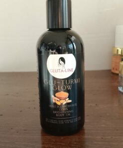 Glu-Turmi-Glow , huile éclaircissante au curcuma , acide kojique et aloé vera  pour le corps